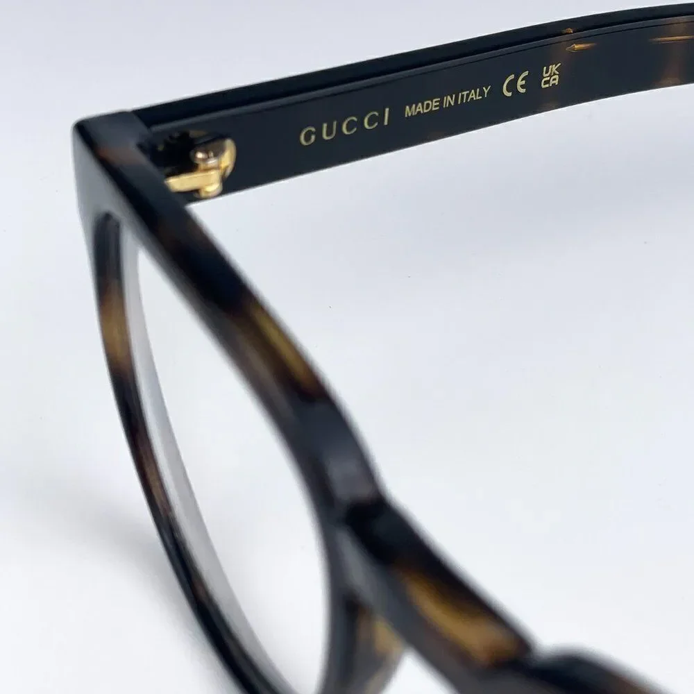 SALE! NEW Gucci GG1343O 002 Dark Havana Oval Unisex Eyeglasses